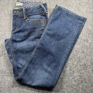 Fragile Jeans Womens Sz 7 Bootcut Low‎ Rise Distressed Denim Medium Wash Retro
